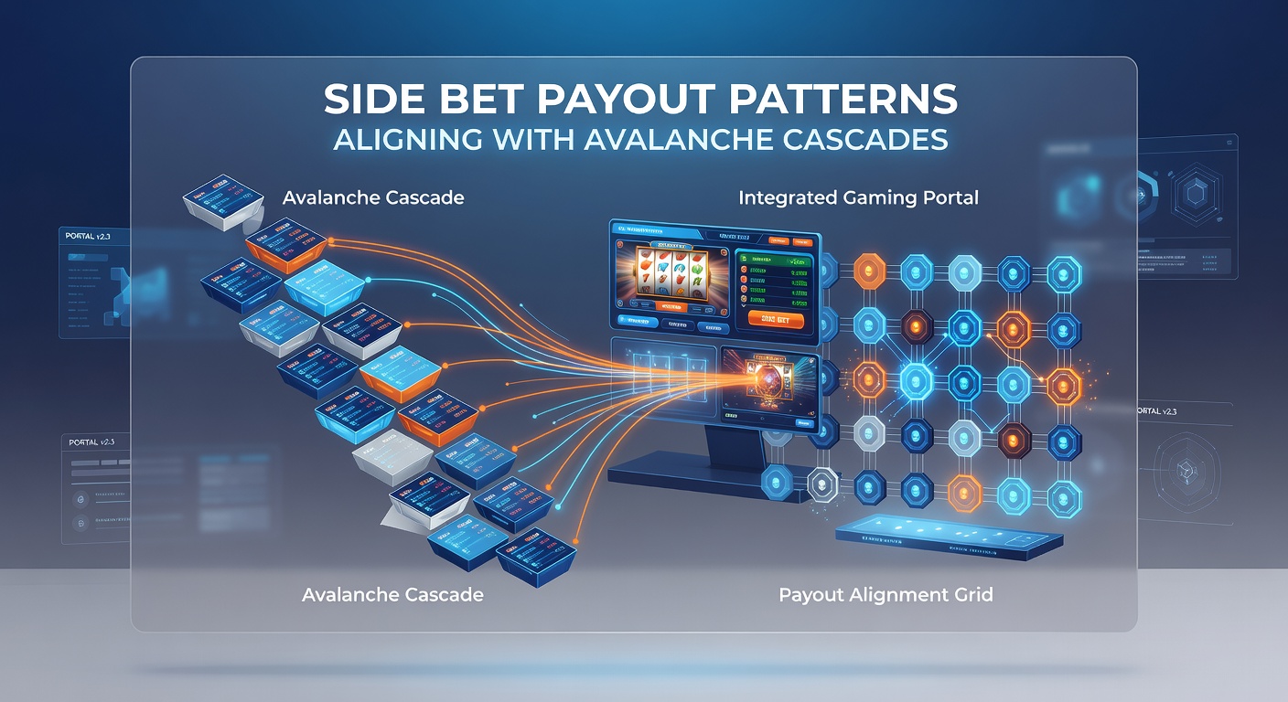 Screenshot of an integrated interface displaying a completed avalanche cascade alongside a resolved side bet payout notification
